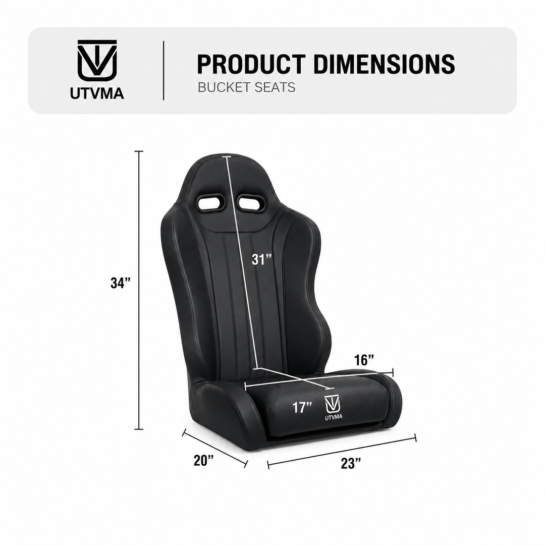 "Weekender" Series Pair of Front Suspension Bucket Seats KRX 2 or 4 Seater (2020+)