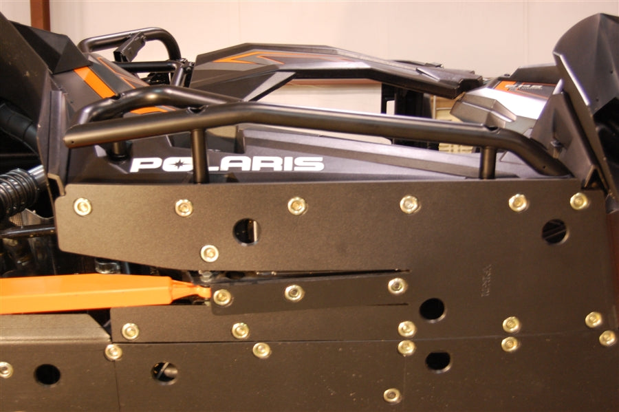 Trail Armor Polaris RZR XP 1000 (including the High Lifter, Trails and Rocks, Sport, Premium, Ultimate Editions), RZR XP Turbo, RZR 1000 XP Turbo S and Turbo S Velocity Full Skids with Slider Nerfs or Nerf for Extreme Kick Out Steel Sliders