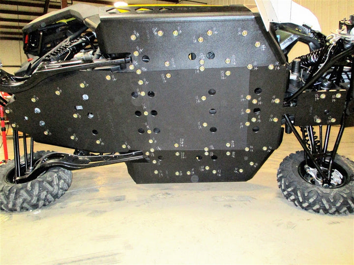 Trail Armor Can Am Maverick X3 Turbo, X3 X DS Turbo R, X3 X RS Turbo R, X3 X MR Turbo, X3 X RC Turbo, X3 X DS Turbo RR, X3 X MR Turbo RR, X3 X RS Turbo RR, X3 X RC Turbo RR, X3 DS Turbo, X3 X DS Turbo RR Smart Shox Full Skids with Integrated Slider Nerfs