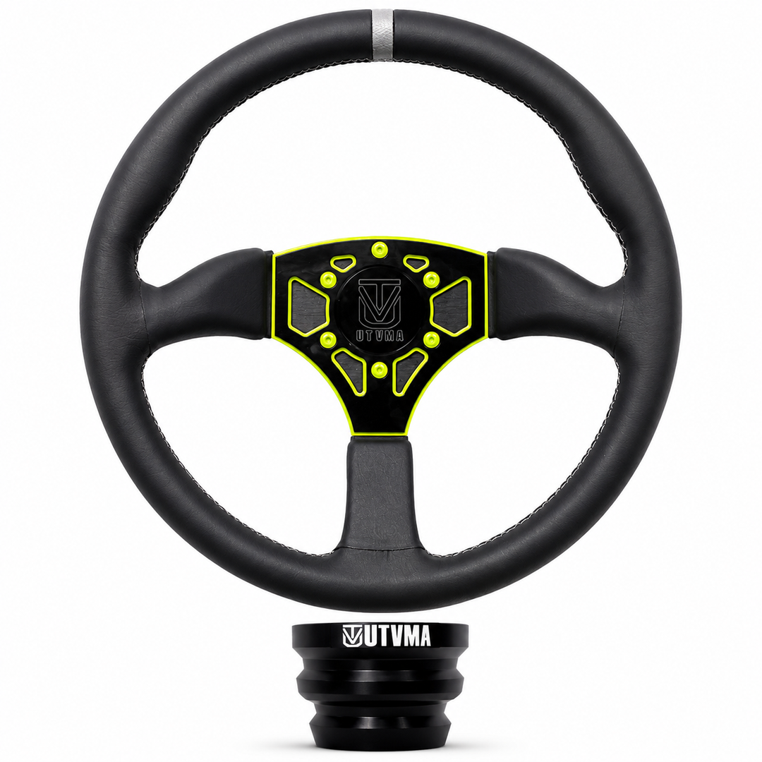UTVMA Octane Leather Steering Wheel With Hub