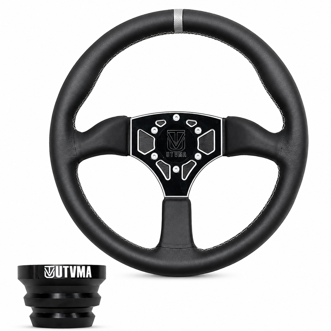 UTVMA Octane Leather Steering Wheel With Hub