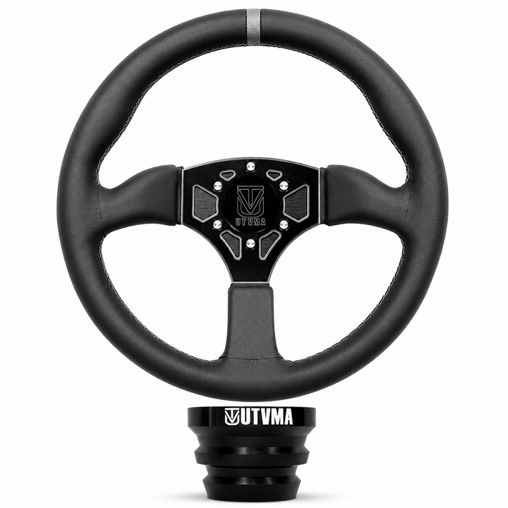 UTVMA Octane Leather Steering Wheel With Hub