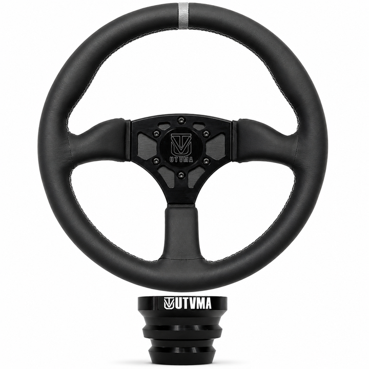 UTVMA Octane Leather Steering Wheel With Hub