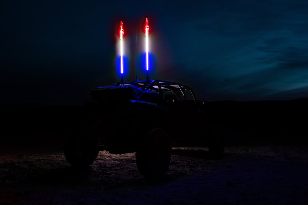 Hyper Color LED Whips – Platinum