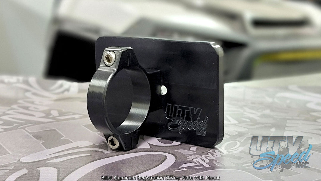 Billet Aluminum Registration Sticker Plate With Mount
