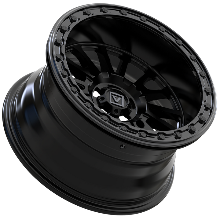 V16 BEADLOCK 15X8 -12MM 4X137 SATIN BLACK