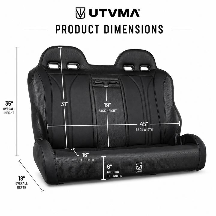 Commander Max Rear Bench Seat (2021+) W Harnesses