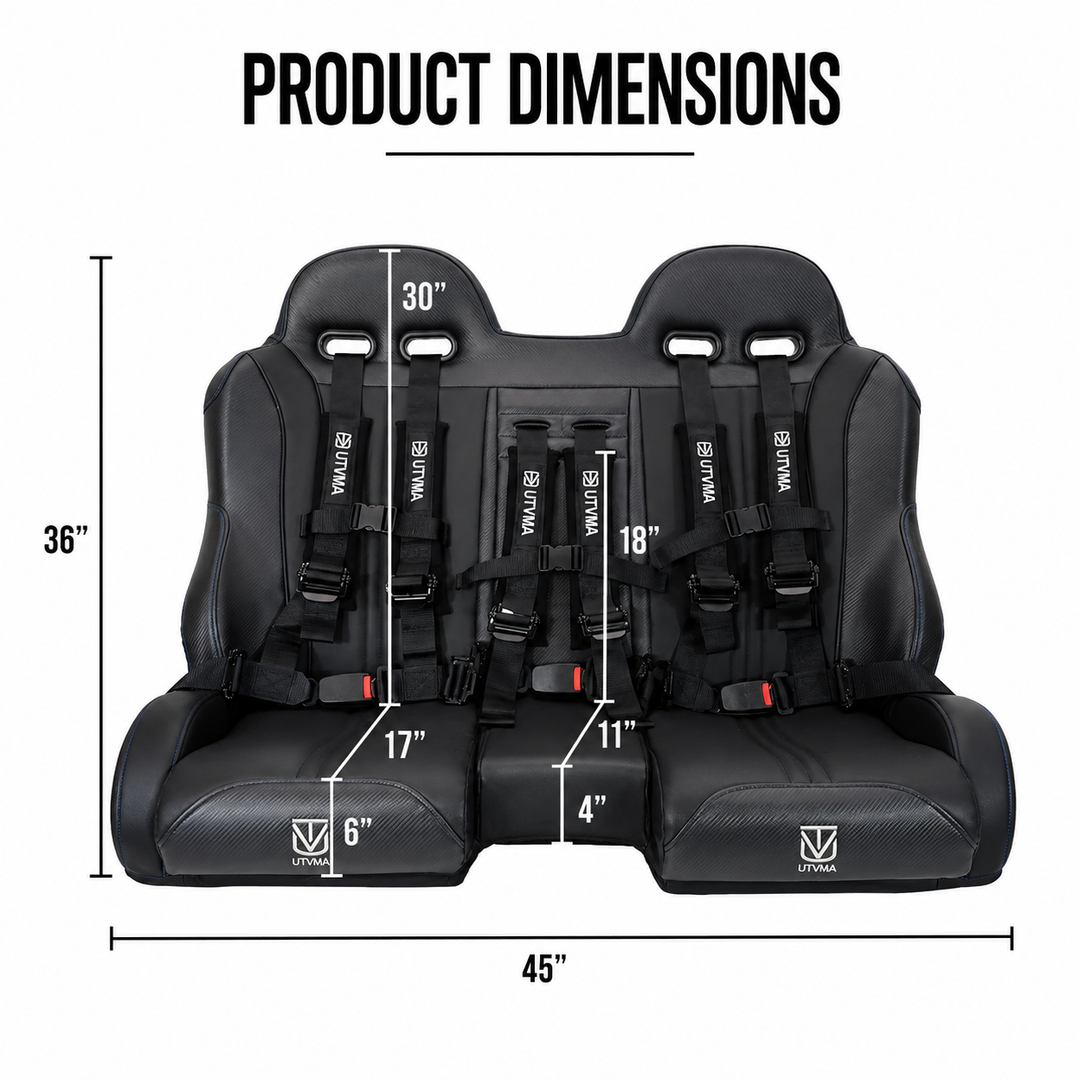 RZR 900 Rear Bench Seat & Pair of Front Bucket Seats Set (2015-2024)