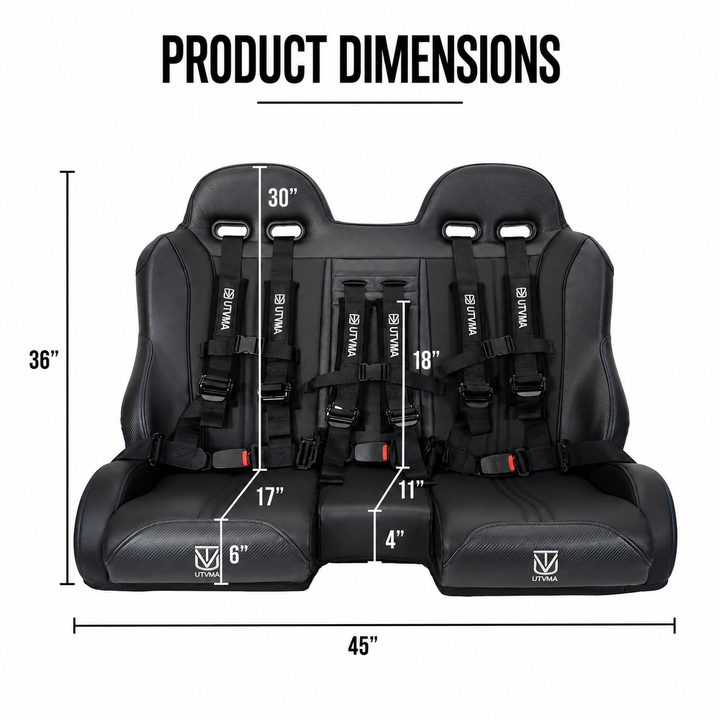 RZR 1000 Rear Bench Seat & Pair of Front Bucket Seats Set