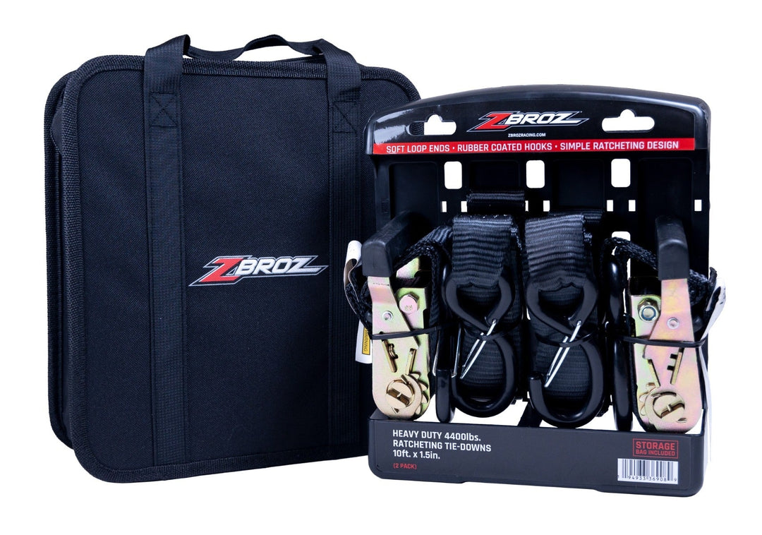 ZBROZ 1.5" RATCHET STRAPS WITH STORAGE BAG