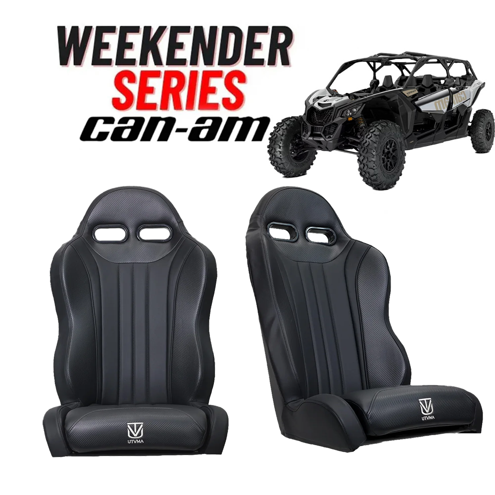 "Weekender" Series Pair of Front Suspension Bucket Seats Maverick X3 2 or 4 Seater (2017+)